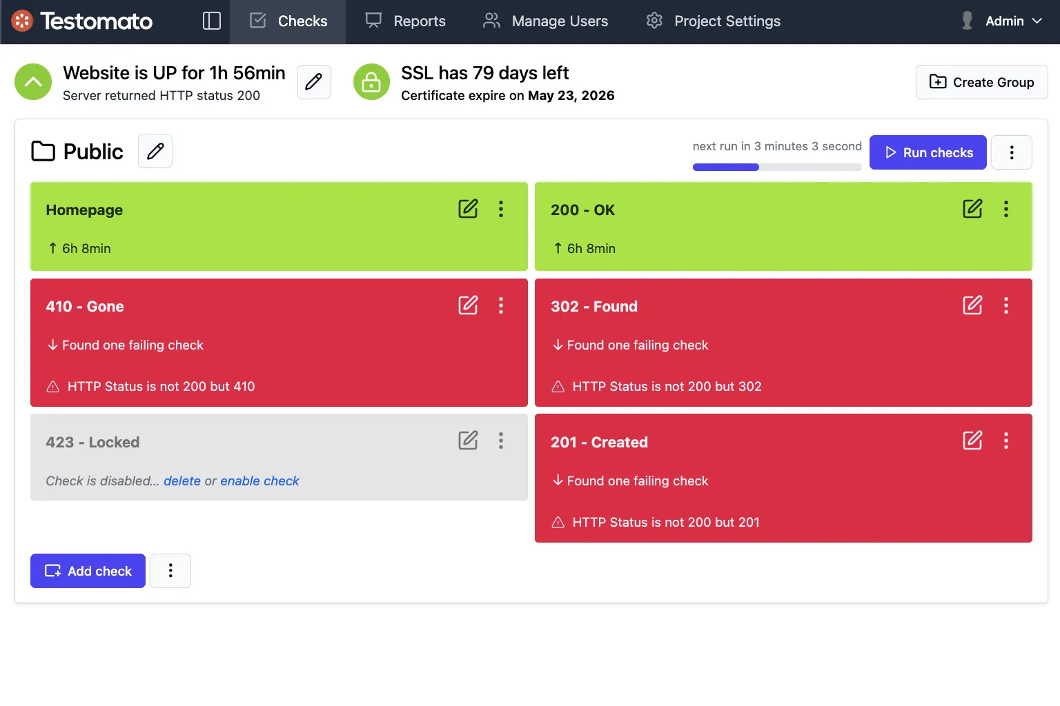 Server errors monitoring