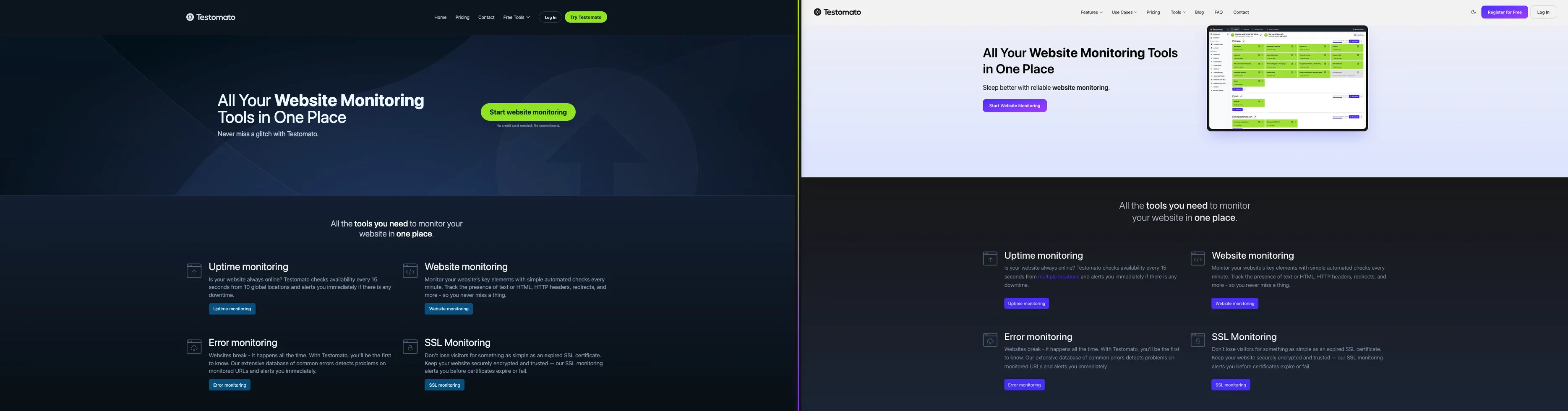 Old design vs New design