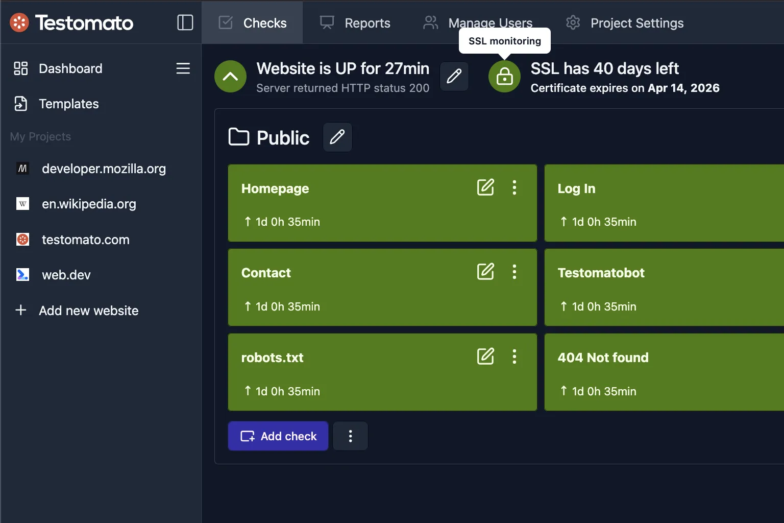 SSL monitoring for SEO